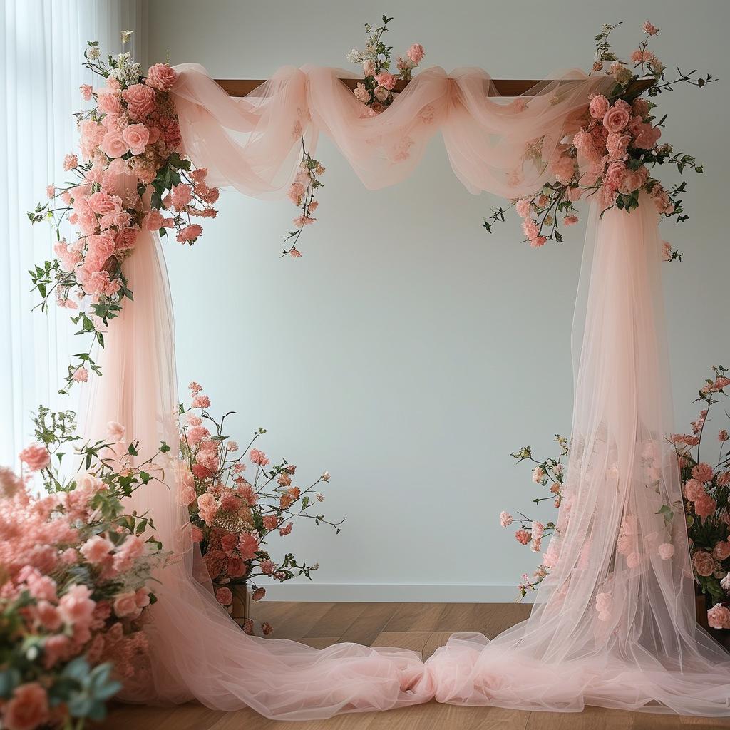 Tenda Esterna per Celebrazione Matrimonio - Garza a Rete per Decorazioni Festa