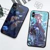 Niedliche Ausländerin Yang Guifei Handyhülle für IPhone 14 13 12 11 XS X 8 7 6 Plus Mini Pro Max SE 2022 Schwarz PC TPU Glas Handyhülle