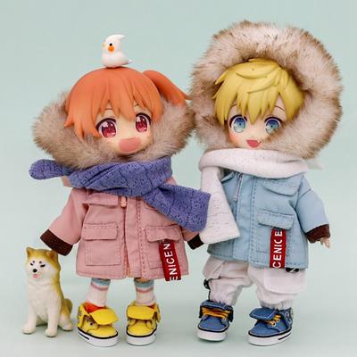 New Mini Cute Down Jacket Cotton Jacket Coat Coat Hooded Ob Short Sock for 1/12bjd,obitsu11,mollys,ob11 Doll Shoes Accessories