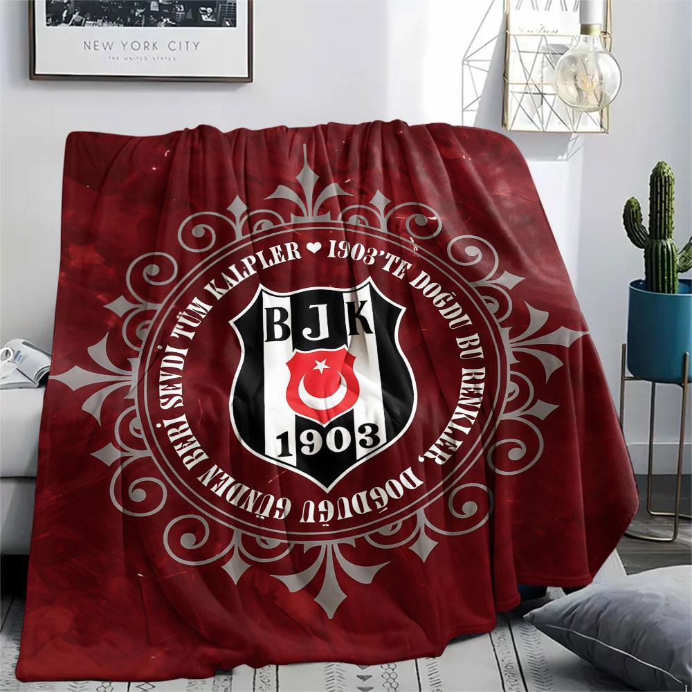 1PC Besiktas Gymnastics Club Patterned Flannel Blanket Suitable For All Seasons for Home Decor Warmth and Comfort Gifts Holiday Present