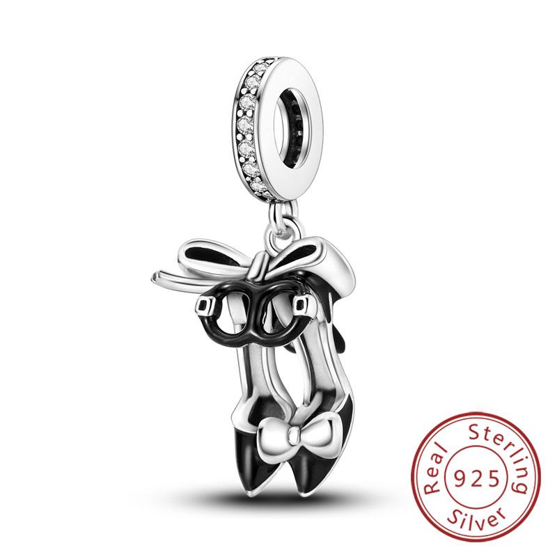 Fit Original Copper Charms Beads Bow Perfume Bottle Pink Charms For Women Fine Diy Birthday Jewelry Gifts