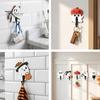 Small Bag Hanger for Bathroom Halloween Themed Wall Hook, Decorative Ghost Pattern Key Hanger, Self Easy Install Adhesive Hook Backing Wood