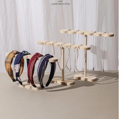 Simple Wood Headband Stand Large Large Capacity Display Stand Durable Storage Rack Jewelry Organizer