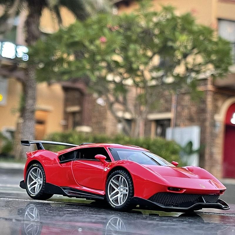 1/32 Laferrari  P80C Alloy Racing Car Model Diecast Metal Toy Sports Car Model Simulation Sound and Light Collection Children Gift