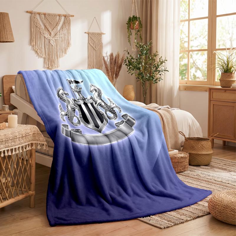 Coperta in Flanella con Stampa del Newcastle United Calcio Morbida Calda Coperta da Divano Letto per Casa Ufficio Camera da Letto
