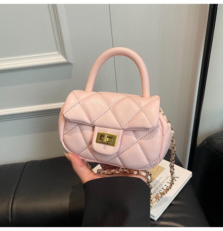 Rhombus Chain Bag Women's New Summer Niche Design Messenger Bag Portable Small Square Bag