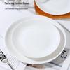 Set of 2 Large 10-Inch Ceramic Dinner Plates - Versatile Flat Plates for Vegetables, Western Cuisine, and Steaks