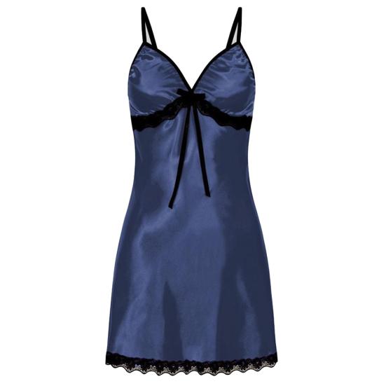 Sleepwear Spaghetti Floral Lace Trim Bowknot Dress Erotic Lingerie Strap Nightwear