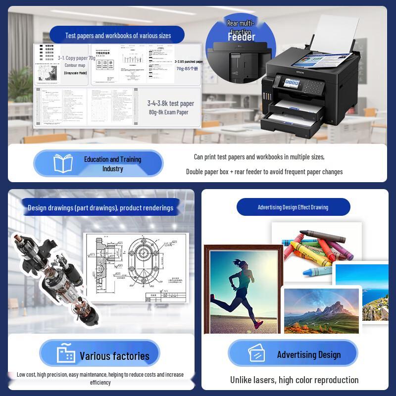 Epson A3+ Color Ink Tank Multifunction Office Printer CN plug (adapter included)