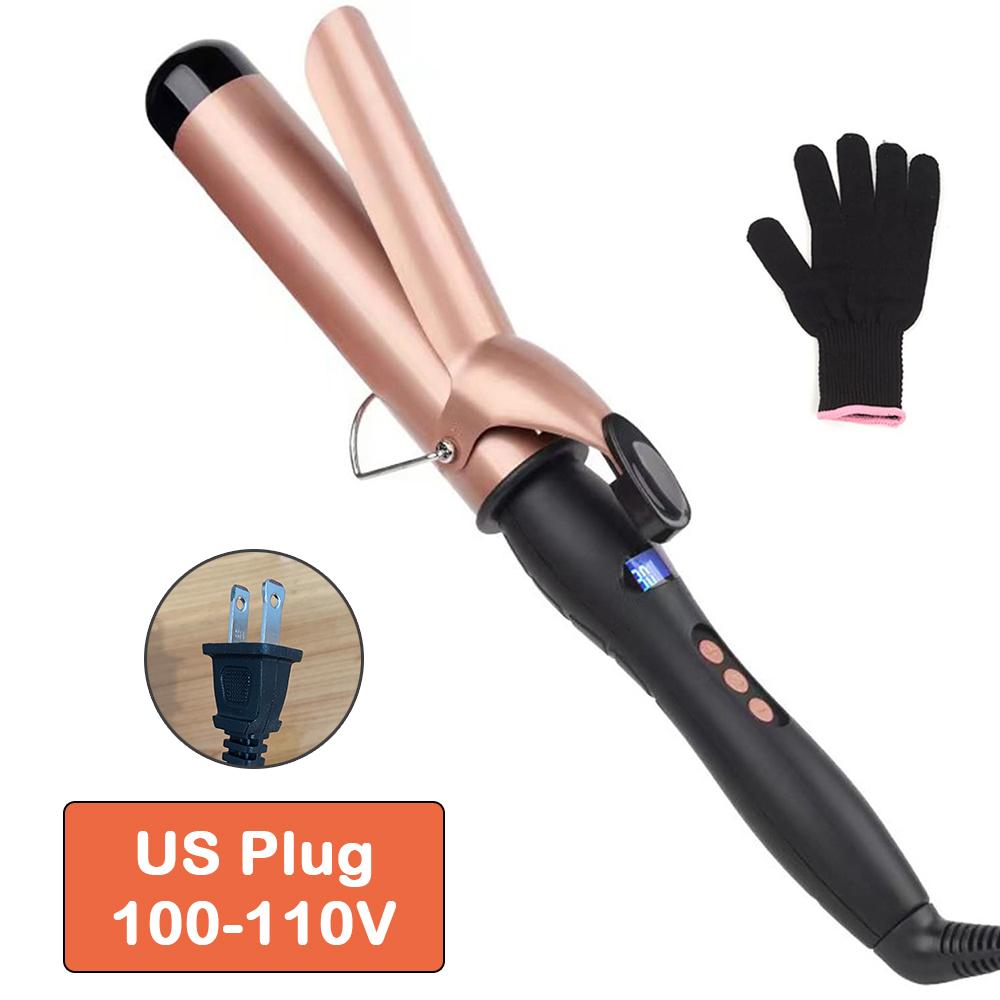 Hair Curler Electric Curling Iron Hair Waver Styling Tools LED Display Ceramic Roll Curling Negative Ion USB Rechargeable