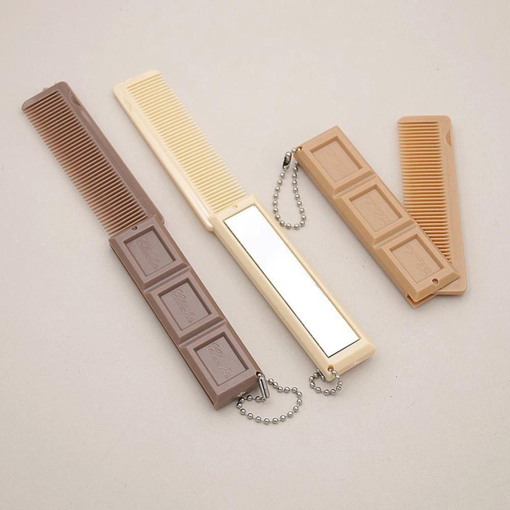 with Mirror Folding Comb Chocolate-Shaped Styling Tool New Hair Comb  Gift