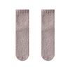 No hair loss solid color coral fleece socks women's winter fleece thickened warm soles silicone non-slip home floor socks