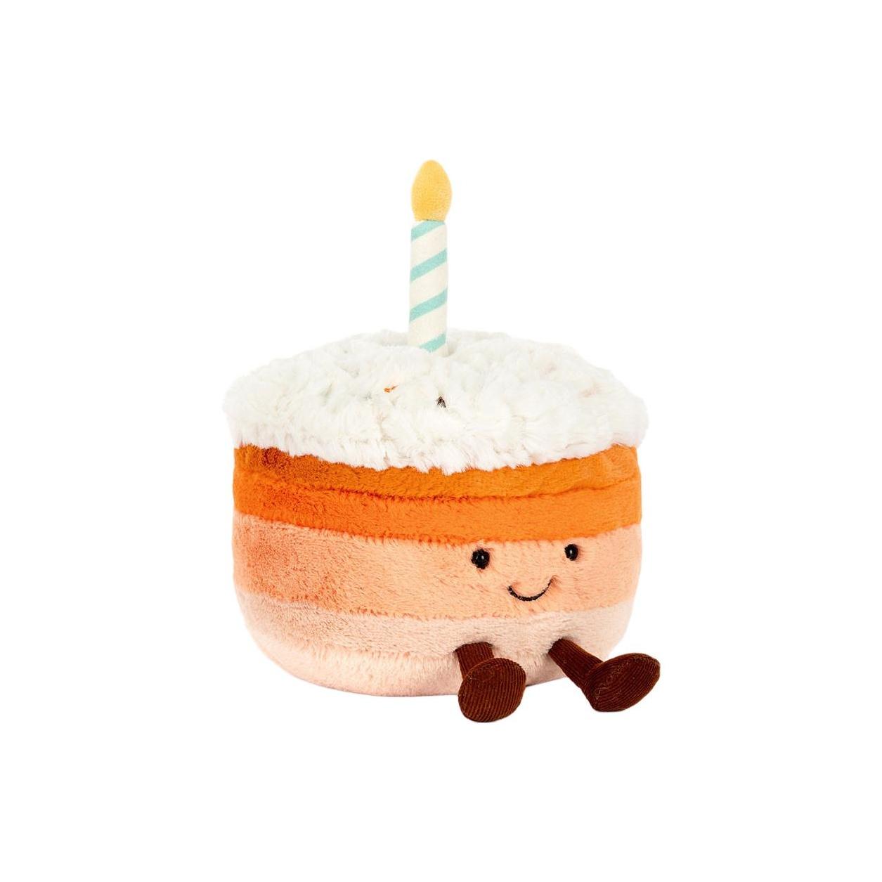 

JELLYCAT 25th Anniversary Overseas Limited Orange Series Cake Dolls Plush Doll 11cm Height In Sitting Posture Box Not Included