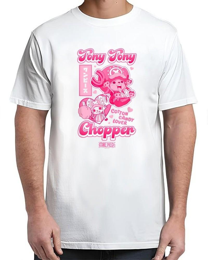 Anime Tony Tony Chopper Bright Pink Hearts Adult S-4XL Unisex T-Shirt XXXXL