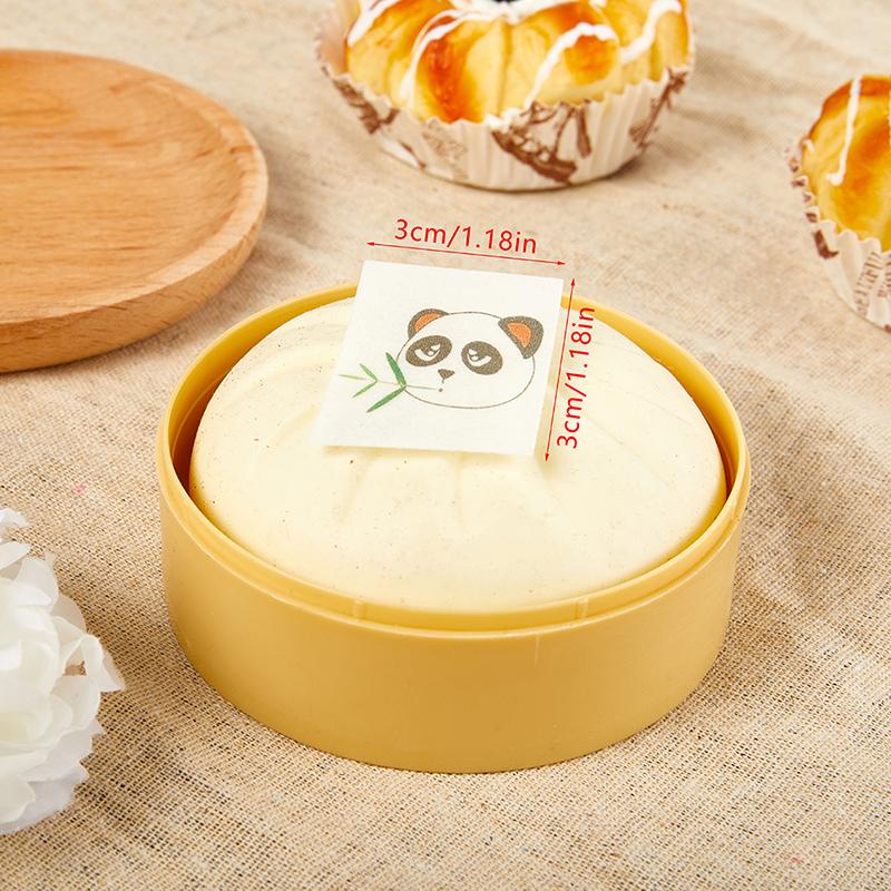 42Pcs Edible Glutinous Rice Paper Steamed Buns Cartoon Stickers Baking Paper