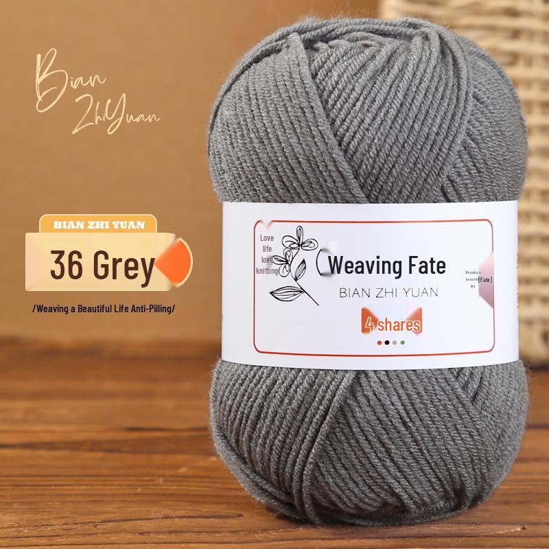 4-Ply Milk Cotton Yarn: DIY Crochet Kit for Scarf, Sweater, Bouquet Crafting - Combed Cotton Skein