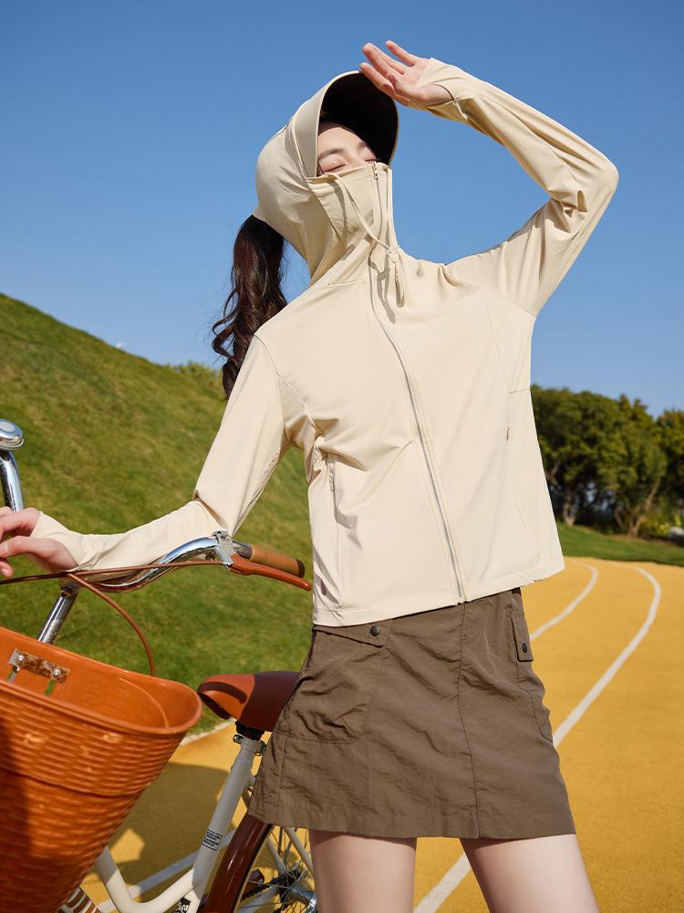 Ice Silk UV Protection Clothing: Unisex Outdoor Sun Shield with Detachable Hood for Cycling, Running, and Fishing