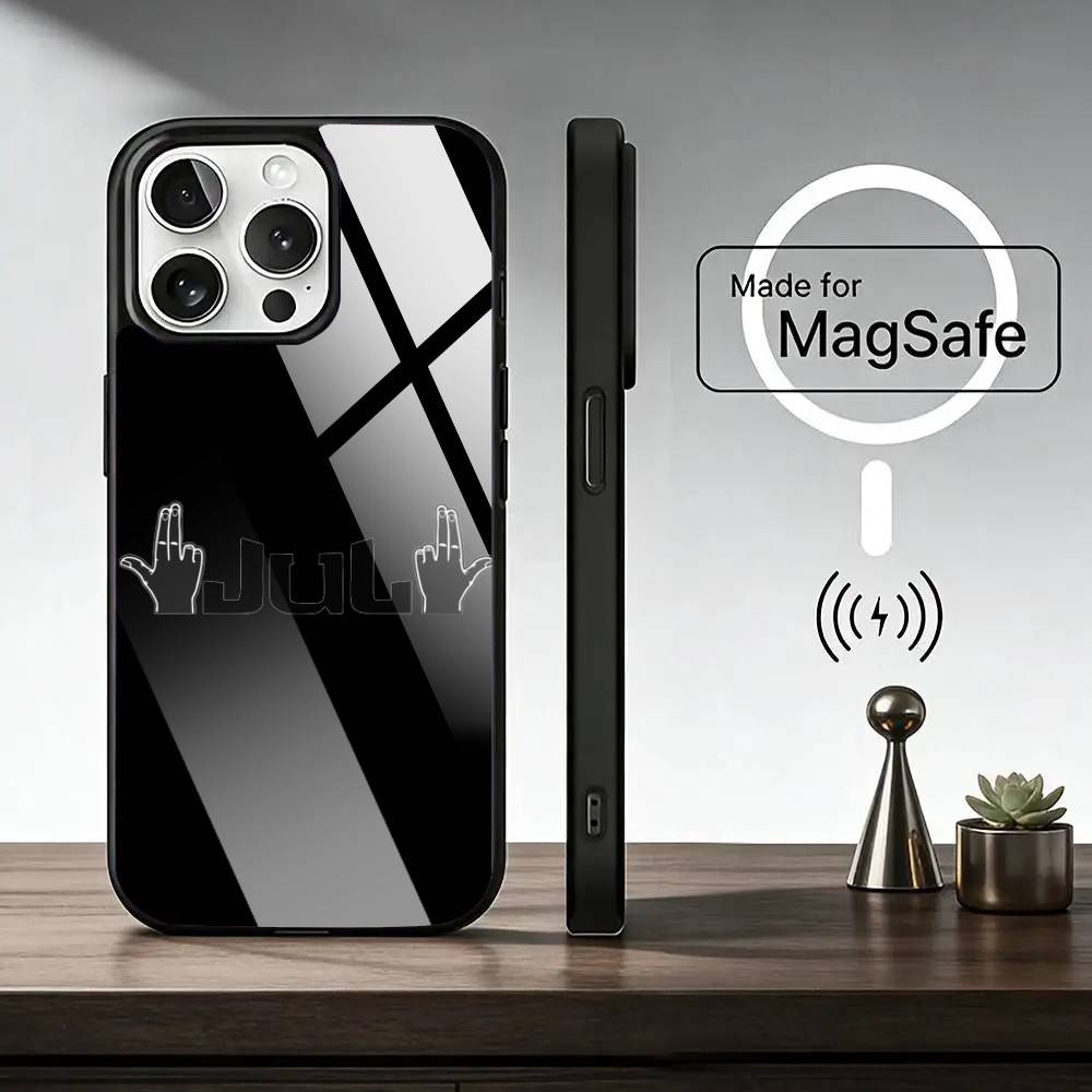 R-Rapper JuL C'est Pas Des Handyhülle für iPhone17,16,15,14,13,12,11 Plus,Pro Magnetisch mit Magsafe Kabelloses Laden