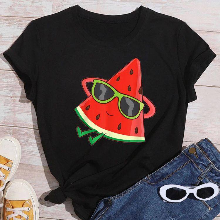 Nowy Damski T-Shirt Modne Bluzki Lato Koszulki z Nadrukiem Damskie Krótki Rękaw Casualowe T-Shirty Pani Dziewczyny Streetwear