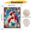 Disney Ariel Christmas Oil Painting Kit, Home Decor Handmade Gift, Elegant Mermaid Wall Art, Festive Holiday Decoration Painting