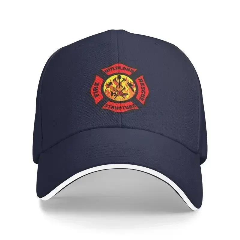 Personalized Fire Rescue Firefighter Baseball Cap for Men Women Adjustable Dad Hat Outdoor