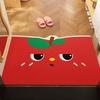 Cartoon Apple Entry Door Floor Mat Can Be Cut Silk Ring, Dirt-Resistant And Easy To Take Care Of, Entrance Door Floor Mat Entry Door Mat