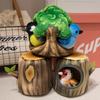 Cute Simulation Bird Tree House Doll Plush Toy Doll Sparrow Nest Doll Home Living Room Ornament