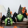Bat Gnome Halloween Home Decor W/ Bat Wing Halloween Gnome Doll Halloween Dwarfs Plush Decor for Bedroom and Garden Decoration