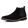Men's High-Top Suede Leather Chelsea Boots - Autumn/Winter Slip-On Ankle Boots, Plus Size, Formal/Casual Use