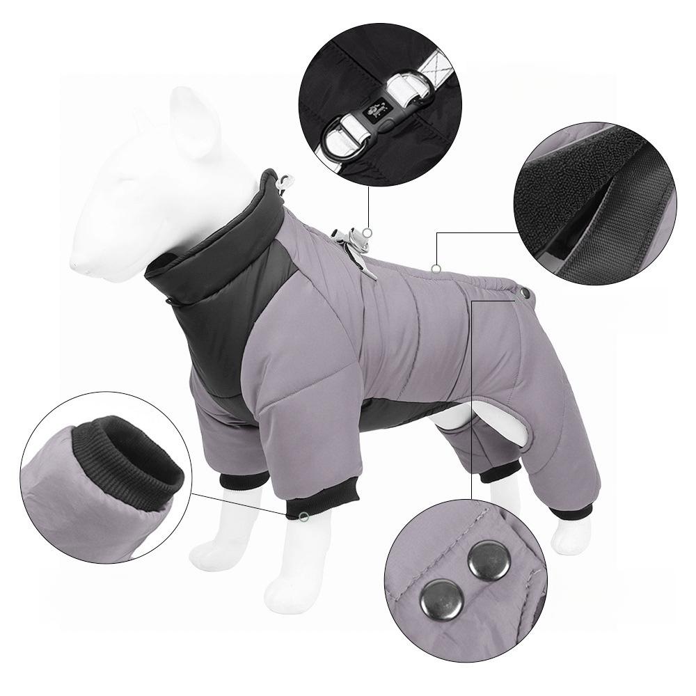 Zimowe Ciepłe Ubranka dla Psa Modne Zwierzęta Odporne na Zimno Bawełniany Płaszcz dla Psa Gruba Odzież Zewnętrzna dla Dużego Psa