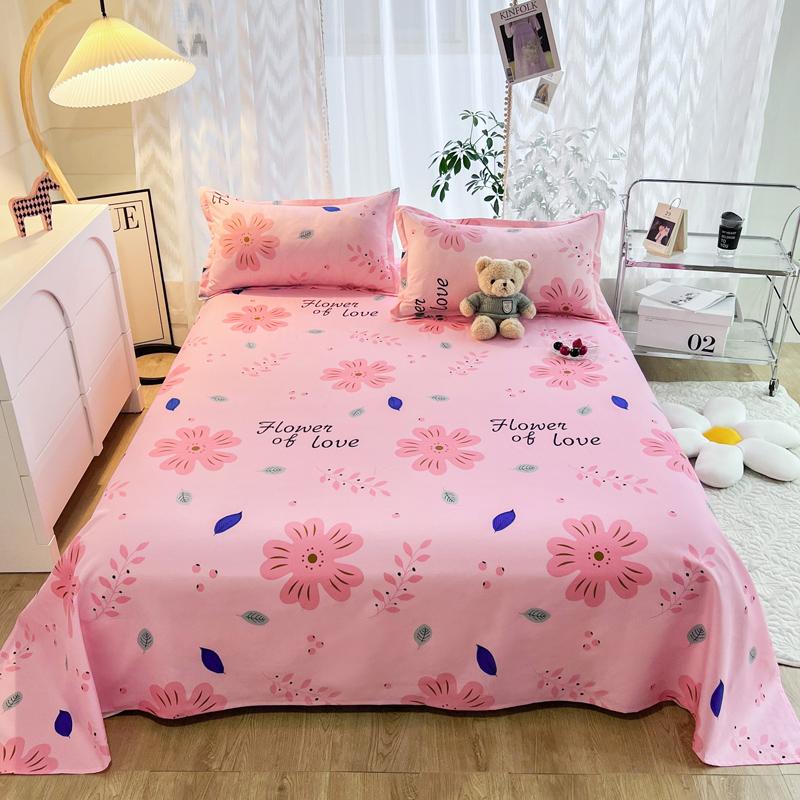 Niedliches Milchkuh Spannbettlaken Einzelbett King Cartoon Bauernhoftier Bettlaken Set für Mädchen Teenagerzimmer Dekor Kawaii Bettbezug mit 2 Kissenbezügen