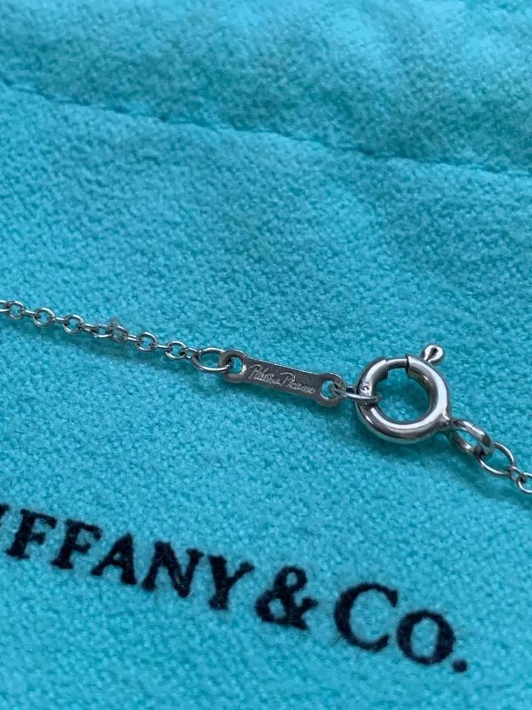 Tiffany Co. Loving Heart Necklace Paloma Picasso 925 Sterling Silver Excellent