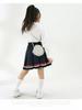 Navy Blue Pleated Cotton Skirt for Medium & Large Girls - Summer School Style