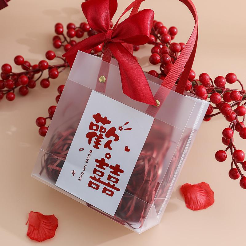 Clear PVC Favor Bags for Wedding Candy & Bridesmaid Gifts