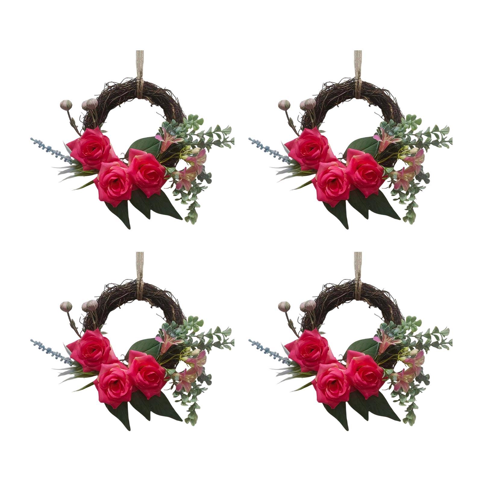 

Miniature , Suitable For Kitchen Cabinets, Miniature Spring Artificial Easter Egg Wreath. One Size