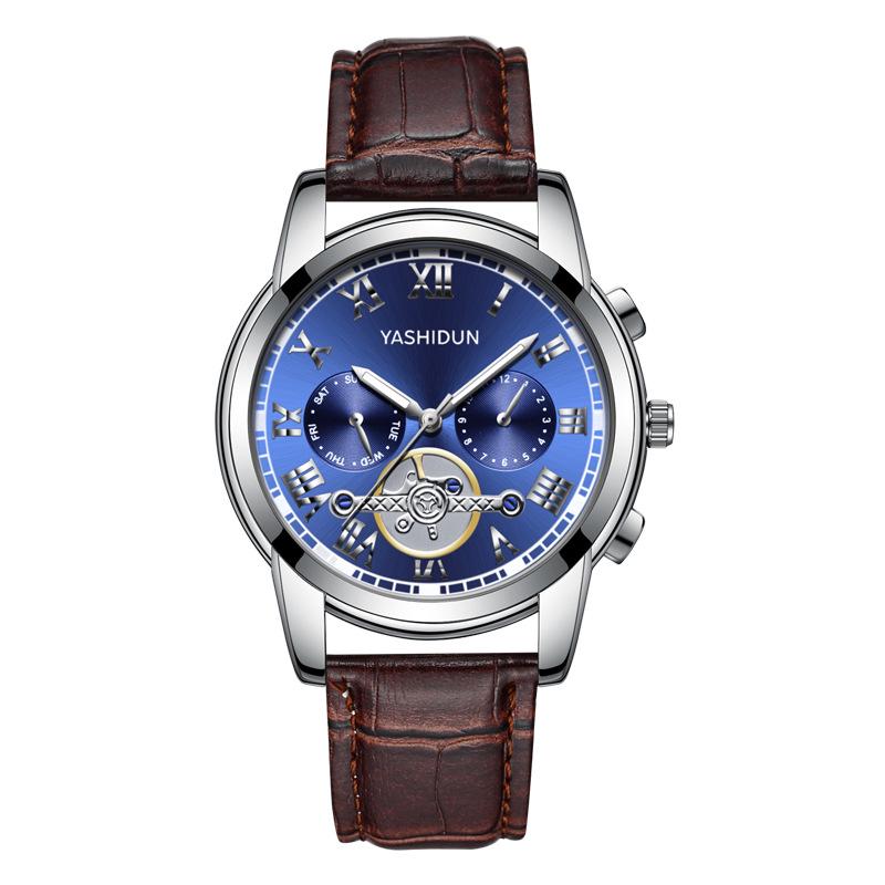 

Мужские часы Модные Темпераментные Мужские часы Стальной браслет Часы Поддельные Трехглазковые часы Мужские Кварцевые часы