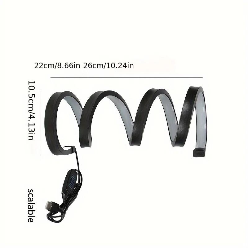 

1шт креативный весенний светильник USB трехцветный ночник для спальни Tricolor чёрный