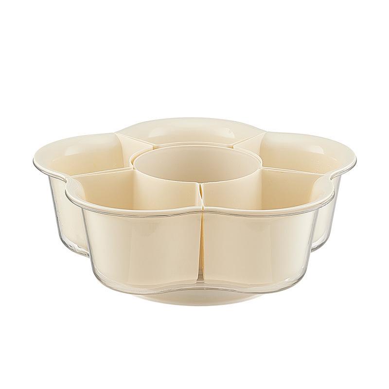 Rotatable Kitchen Prep Plate with Compartmented Draining Basket