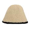 Black Plush Fisherman's Hat Women 2025 Versatile Face Show Small Knitted Bucket Headcircumference