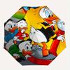 Weighing Donald Duck and Nephew Automatic 3-Fold Umbrella Design, Cute Cartoon Pattern, Portable Outdoor Umbrella, Perfect, Holiday Gift for