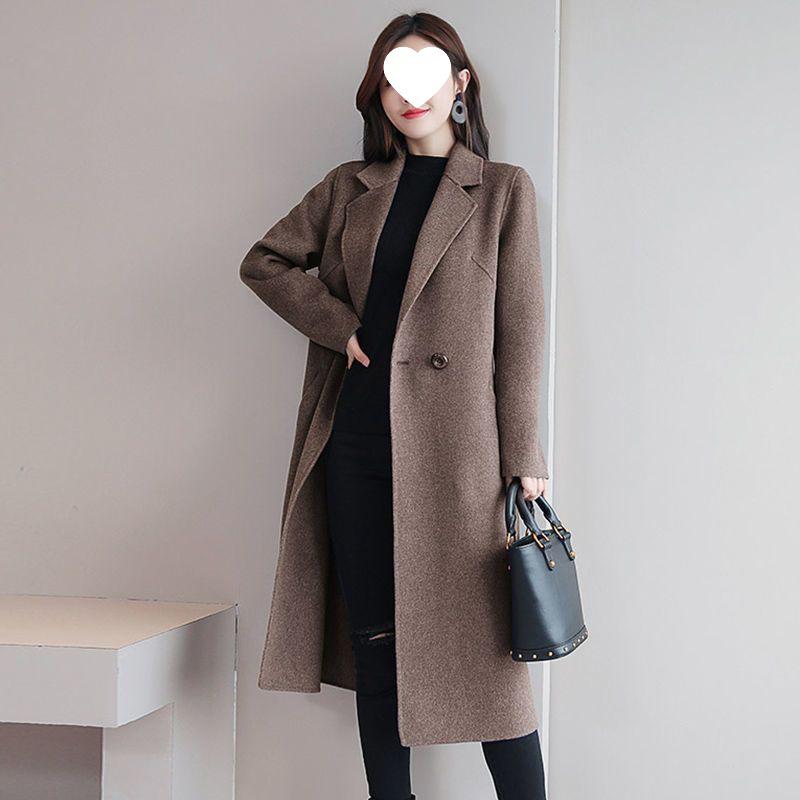 Elegante Dames Dubbelzijdige Wol & Kasjmier Jas - Lang, Pluche, Grote Maat, Wintercollectie 2025