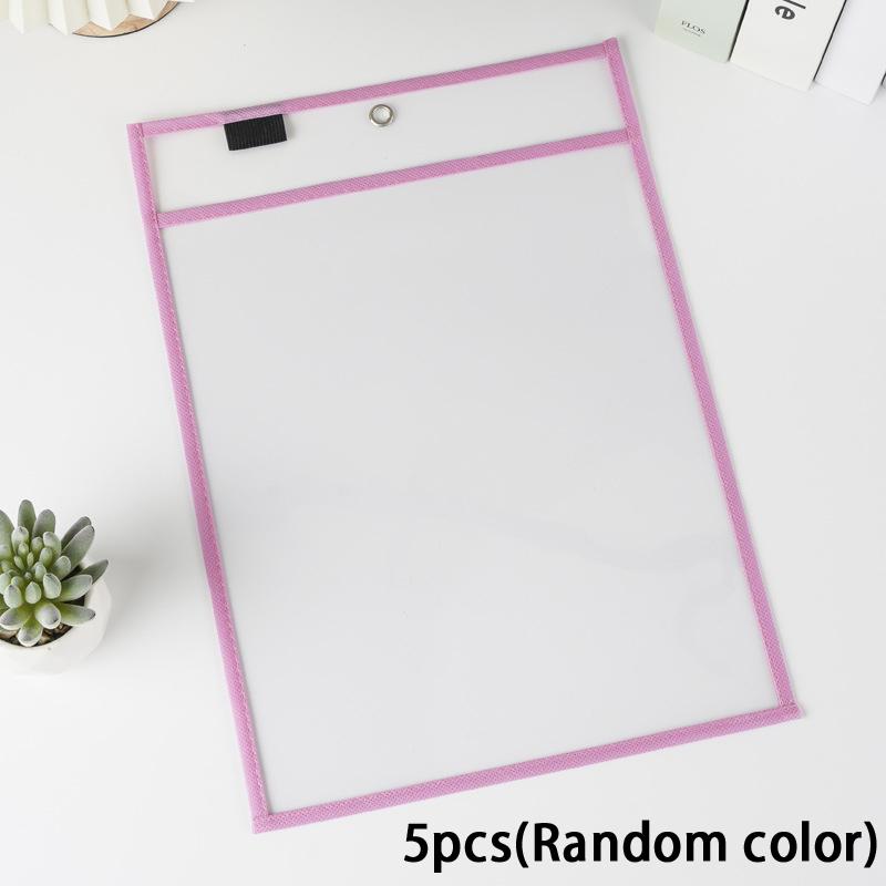 

Document Storage Bag Reusable Waterproof Clear Color Random File Folder Dry Wiping Kids Drawing Board For School Office