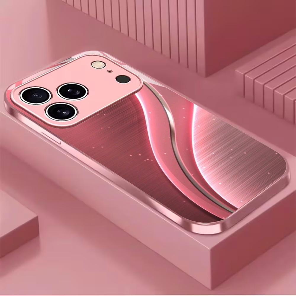 Shell Exquisite neue Heiß verkaufende Schutzhülle Handyhülle Metallische Farbe Glas Handyhülle für iPhone 17 16 15 14 13pm Pro Plus