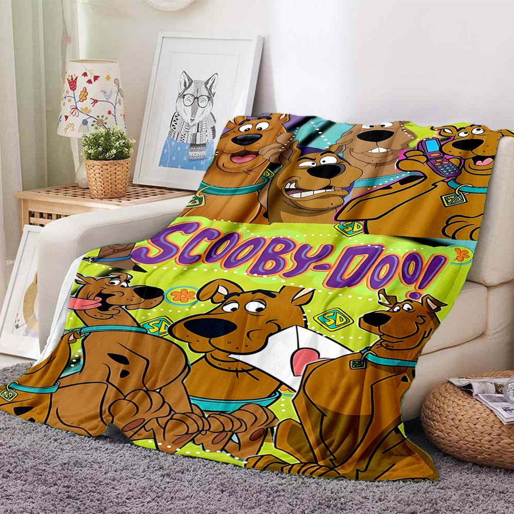 

1pc Scooby-Doo Flannel Throw Blanket - HD Printed Lightweight Soft Warm All-Season Blanket for Sofa, Bed, Travel016 130cmx150cm