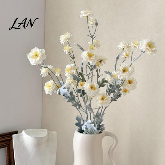 Silk Flowers for Interior Styling Artificial Camellia Flowers, Faux Floral Arrangement with Realistic Petals And Decorative Stems Home Adjustable