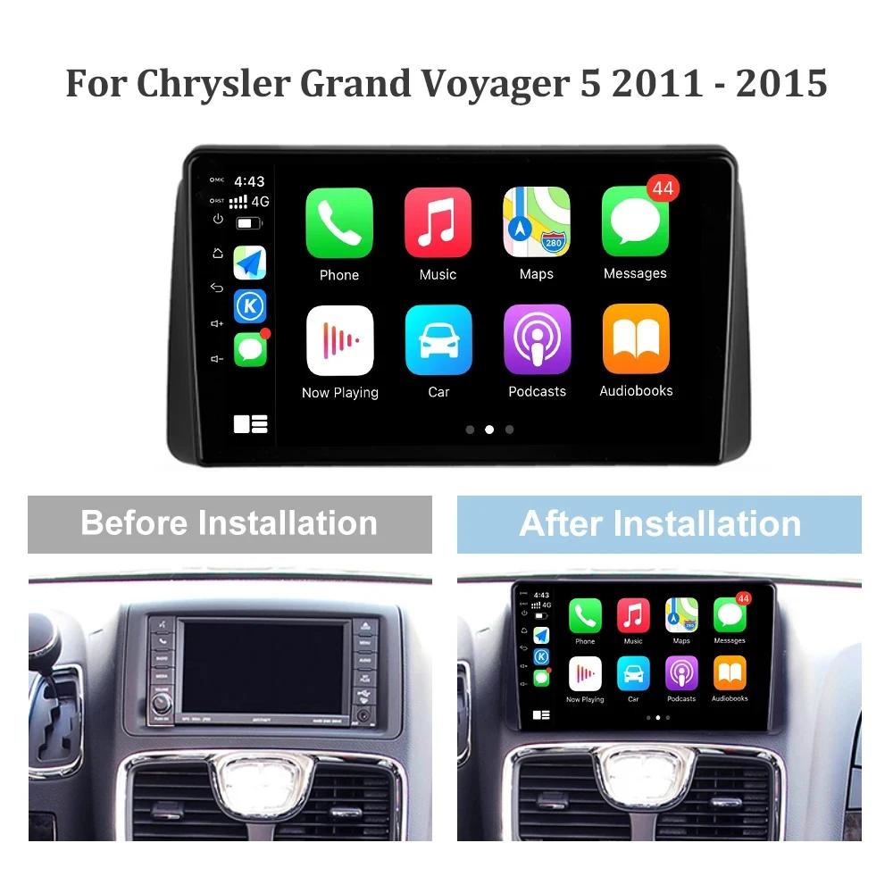 Android13 Car Radio For Chrysler Grand Voyager 5 2011 - 2015 Multimedia Video Player Wireless CarPlay Auto Navigation GPS Stereo