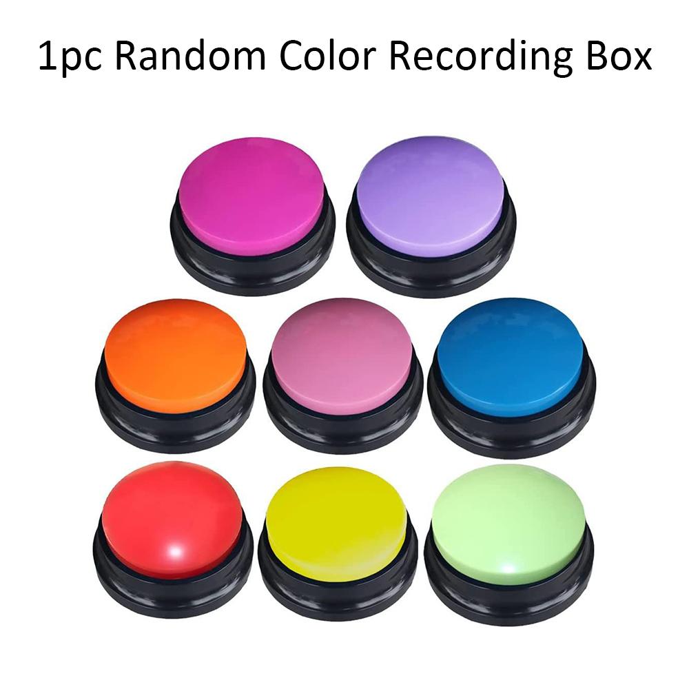 Brinquedos Sonoros de Apertar para Animais de Estimação Caixa de Gravações Almofadas Botões de Comunicação para Cães Caixas de Gravação Adesivos Cães Treinadores Interativos Suprimentos