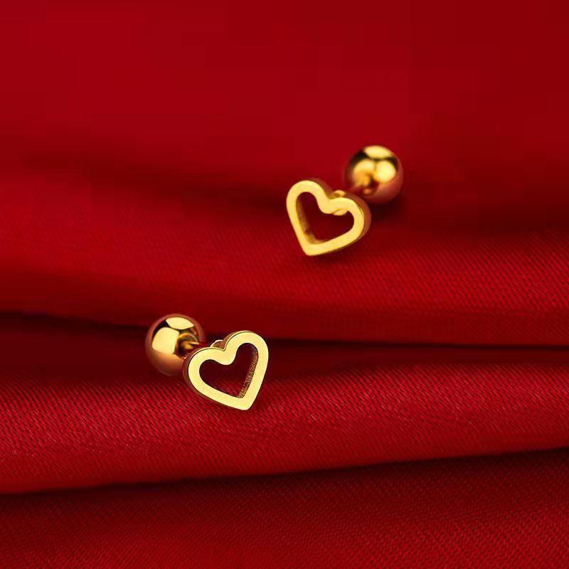 2 Stück Edelstahl Mattiertes Vierblättriges Kleeblatt Ohrstecker für Damen Hypoallergen Schraubverschluss Knorpel Helix Ohrringe Geschenk