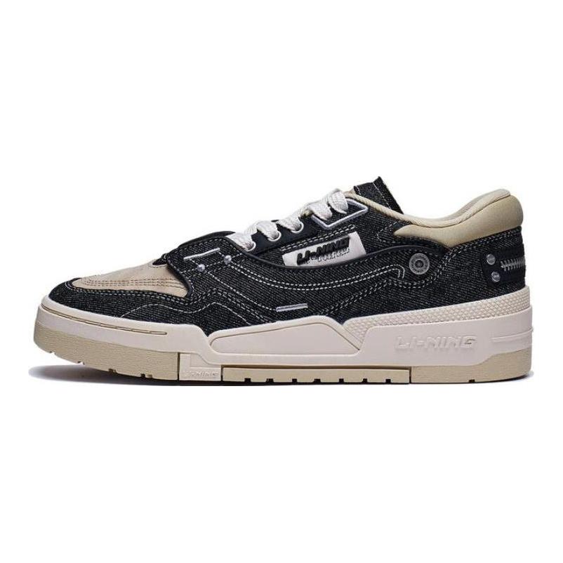 Li Ning 001 BTC PRM Cushioning, Wear Resistant Low Top Skateboard Shoes Men's Black AGCT219-1