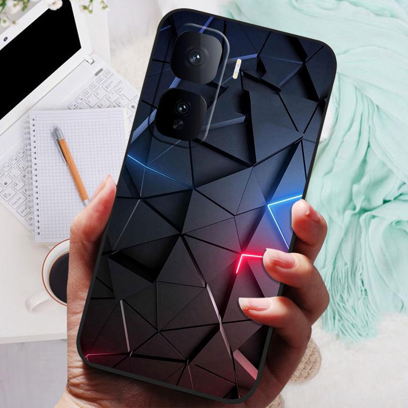 For VIVO IQOO Neo 10 Pro Case Black Cover Flowers Silicone Soft Back Cases For vivo iQOO Neo 10 Neo10 5G Phone Case 10Pro Bumper